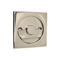 Emtek Square Privacy Pocket Door Tubular Lock w/Privacy Strike Plate and Dust Box Polished Nickel Finish 2135US14
